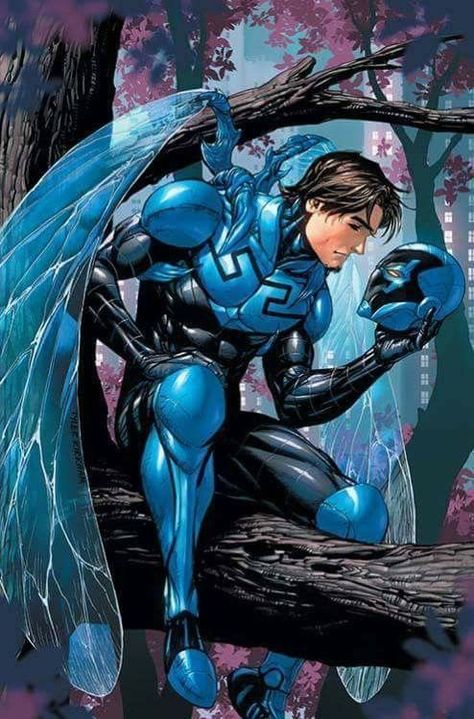 Blue Beetle (Jaime Reyes) by Tyler Kirkham #TylerKirkham #BlueBeetle #JaimeReyes #Scarab #TeenTitans #JusticeLeague #JL #YoungJustice Art Dc Comics, Univers Dc, Arte Dc Comics, Dc Comics Superheroes, Blue Beetle, Dc Comics Artwork, Pahlawan Super, Dc Comics Characters, Ms Marvel