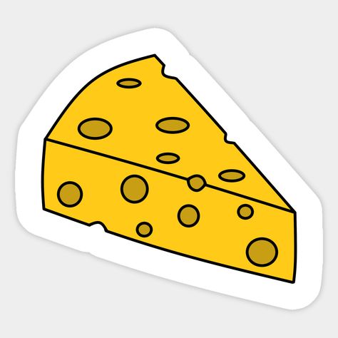 Skz Journal, Cheese Logo, Cheese Cartoon, Yellow Stickers, Custom Hard Hats, Custom Car Stickers, Logo Silhouette, Food Sticker, Cheese Wedge