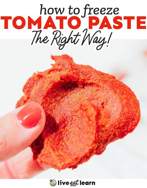 We're sharing everything you need to know about how to freeze tomato paste. From the simple steps to keep tomato paste good for a long time to common questions about freezing it, here's how to save store-bought or homemade tomato paste like a pro! Freeze Tomato Paste, Homemade Tomato Paste, Tomato Paste Recipe, How To Store Tomatoes, Jackfruit Carnitas, Freezing Tomatoes, Freezing Leftovers, Vegetarian Recipes Dinner Healthy, Vegetarian Comfort Food