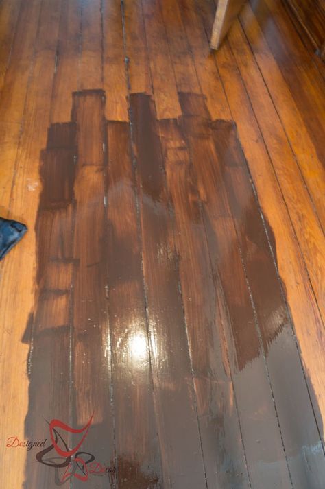 Painting Over Stained Wood, Staining Wood Floors, Refinish Wood Floors, Old Wood Floors, Floor Stain, Refinishing Hardwood Floors, Wood Steps, Refinishing Floors, Gel Stain