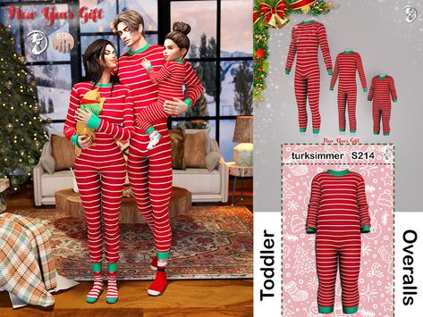 The Sims Resource - [PATREON] NEW YEAR GIFT - Toddler Overalls S214 Male Overalls, The Sims 4 Pack, Sims 4 Toddler Clothes, Sims 4 Family, Sims 4 Cc Kids Clothing, Toddler Overalls, Free Sims 4, Sims 4 Children, Sims 4 Gameplay