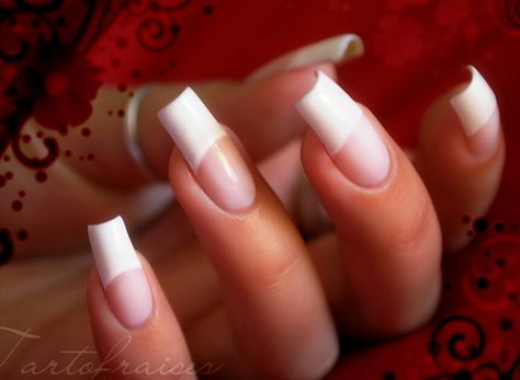 Nicee White Tip Nails, Nails Trend, French Manicure Nails, French Acrylic Nails, French Nail Designs, Really Cute Nails, Super Nails, Nail Swag, Nailed It