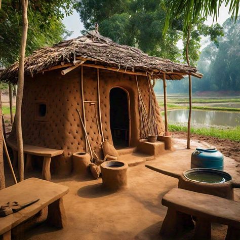 Earthship Design, Cob Building, Cabin Style Homes, Mud Hut, Eco House Design, Hut House, African House, Mud House, Small Room Design Bedroom