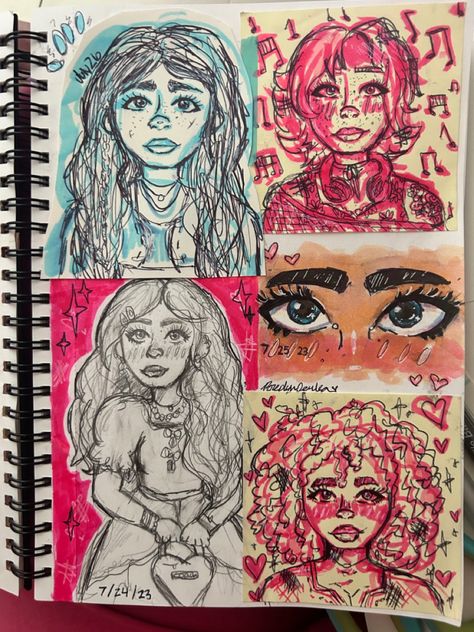 Pubk blue sketches and doodles Messy Sketchbook Pages, Sketchbook Pages Ideas, Blue Sketches, Messy Sketchbook, Messy Sketches, Pages Ideas, Sketch Markers, Sketchbook Pages, Art Inspo