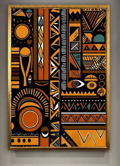 Afro House Art, Africa Art Design Pattern, Africa Art Design Culture, African Pattern Design Graphics, Abstract African Art, African Abstract Art, Africa Art Design, Acrylic Art Projects, Afrocentric Art