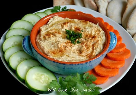 30+ Party Friendly Appetizers from Will Cook For Smiles - Will Cook For Smiles Deviled Egg Dip, Egg Dip, Classic Hummus Recipe, Will Cook For Smiles, Food Bread, Veggie Chips, Deviled Eggs Recipe, Veggie Dip, Homemade Hummus