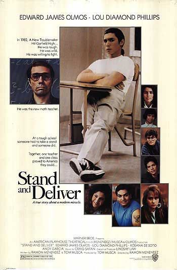 March 11, 1988 Stand And Deliver Movie, Edward James Olmos, Stand And Deliver, Andy Garcia, Good Will Hunting, High School Teacher, Teaching Methods, Calculus, Math Teacher