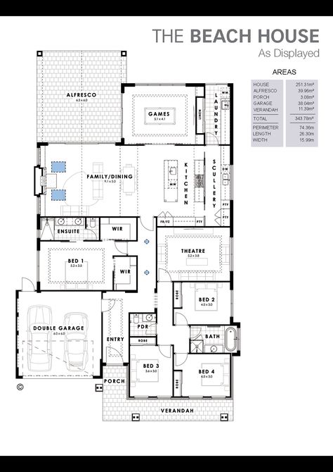 Japanese Home Design Floor Plans, Hamptons Style House Plans, Hampton Style Bedroom, Australian Hamptons Style, Australian House Plans, Single Level House Plans, Design Floor Plans, Beach House Flooring, Single Storey House Plans