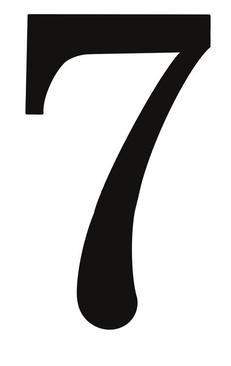 Number 7 Tattoo Fonts, Number Angel, The Number 7, Aesthetic Writing, 7 Tattoo, Number 7, House Number, Tattoo Fonts, Tattoo Art