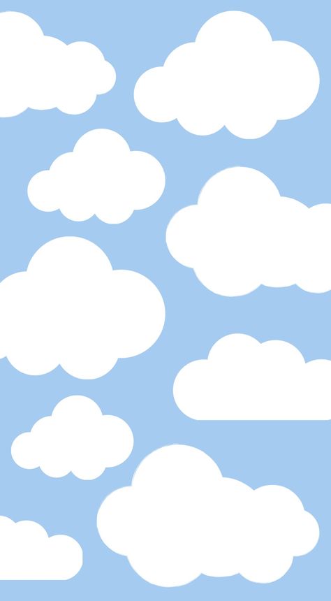 Clouds Wallpaper Drawing, Cloud Drawing Wallpaper, Clouds Wallpaper Cartoon, Cloud Pattern Wallpaper, Cute Clouds Wallpaper, Iphone Kawaii Wallpaper, Wallpaper Iphone Kawaii, Cute Cloud Wallpaper, Cloud Wallpaper Aesthetic