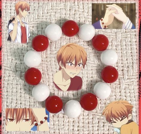 Anime Jewelry Diy, Anime Beaded Bracelets, Anime Bead Bracelet, Diy Anime Accessories, Kyo Bracelet, Anime Bracelet, Diy Crafts Easy At Home, Diy Kandi Bracelets, Diy Kandi