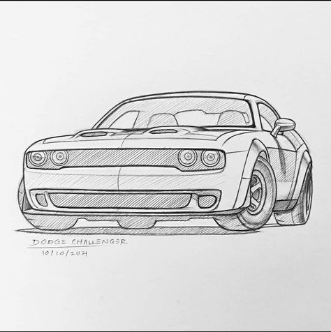 Wheels Wonderland: Pinspiration for Every Car Lover -  #Car #Lover #Pinspiration #Wheels #Wonderland Easy Car Drawing Simple, Anime Car Drawing, Dodge Car Drawing, Old Car Drawing Sketch, Cartoon Cars Drawing Simple, Art Cars Drawing Sketches, Drawing Cars Sketches, Car Drawing Sketches Easy, Easy Car Sketch