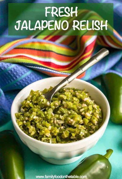 Fresh jalapeño relish is an easy, 10-minute, no-cook recipe for a slightly sweet, slightly spicy topping that’s delicious on burgers and hot dogs, tacos and nachos, rice bowls and even eggs! #ad #jalapenos #relish #easyrecipe Fresh Jalapeno Recipes, Burgers And Hot Dogs, Jalapeno Relish, Pepper Relish, Jalapeno Recipes, Food On The Table, Relish Recipes, Green Salsa, Pickled Veggies