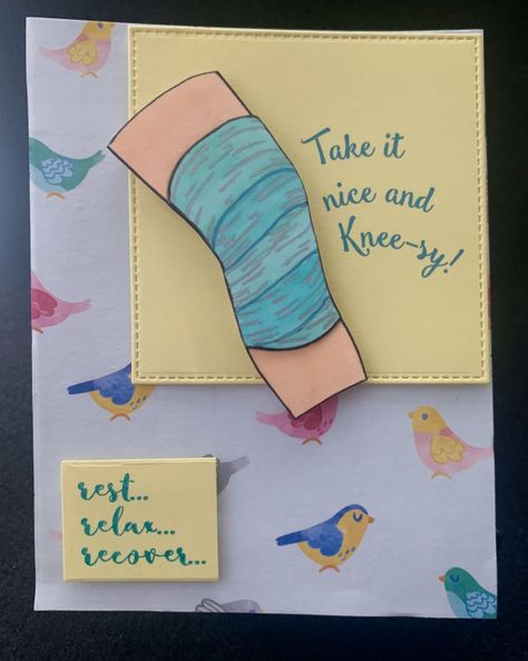 Get Well Soon Cards Knee Surgery, Funny Knee Surgery Quotes, Get Well Knee Surgery, Knee Surgery Get Well Cards, Get Well Knee Surgery Funny, Surgery Card Ideas, Get Well After Surgery Quotes Funny, Quotes For Surgery Encouragement, Knee Surgery Card