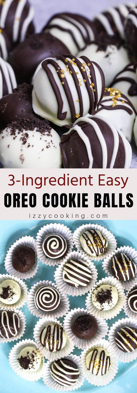 Oreo Balls Recipe 3 Ingredients, Oreo Balls Christmas, Oreo Cookie Balls Recipe, Cookie Balls Recipe, Cookies Cream Cheese, Oreo Balls Recipe, Crushed Oreo, Oreo Truffles Recipe, Oreo Cookie Balls