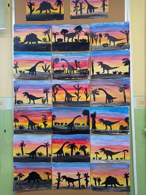 Dino Art Projects For Preschool, Dinosaur Art For Kindergarten, Dinosaur Pre K Art, Dinosaur School Project, Dinosaur Art Projects For Kids, Dinosaur Lessons For Preschool Art Projects, Dinosaur Elementary Art Projects, Dinosaur Art Projects, Dino Craft