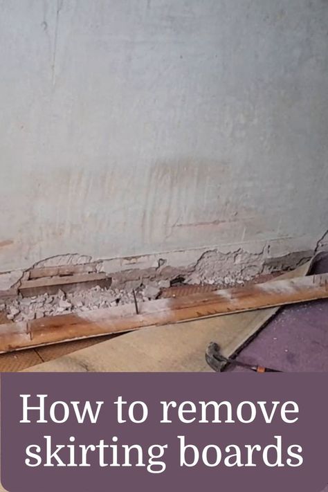 This is how I removed wide wooden skirting boards in a bedroom. These bad boys were nailed on with GIANT nails! 🔨 Wooden Skirting, Wooden Skirting Board, Skirting Boards, Decorative Mouldings, Bedroom, Nails