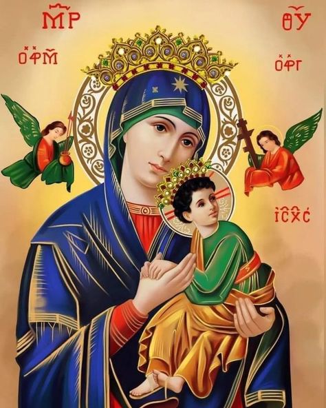 ☆ Our Mother Mary ☆ on Instagram: “Our Lady of Perpetual Help, pray for us! “As the Council teaches, the Mo… in 2022 | Mother mary, Orthodox christian icons, Blessed mother Virgin Mary Picture, Jesus Christ Illustration, Sf Wallpaper, Biblical Tattoos, Blessed Mother Statue, Our Lady Of Perpetual Help, Lady Of Perpetual Help, Sao Bento, Jesus Mother