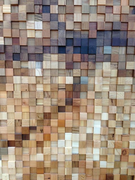 Wood pixel wall Tre Kunst, Fa Fal, Material Textures, Materials And Textures, Wood Planks, Wall Treatments, Color Textures, Wooden Wall, Wooden Walls