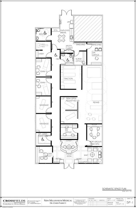 Integrated Medicine Floor Plan Integrated Medicine, Skincare Room, Hospital Floor Plan, Chiropractic Office Design, Office Space Planning, Hospital Plans, Office Reception Design, Studio Medico, Office Floor Plan