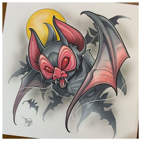 Bats Tattoo Design, Neo Tattoo, Basic Tattoos, Pretty Handwriting, Graffiti Pictures, Animal Caricature, Bat Tattoo, Bat Art, Fire Tattoo