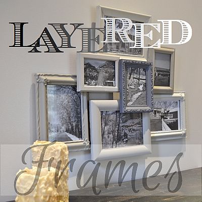 Layered Frames Layered Frames, Framed Pictures, Collage Picture Frames, Rustic Frames, Old Frames, Pallet Ideas, Country Design, Clipboard, Elegant Decor