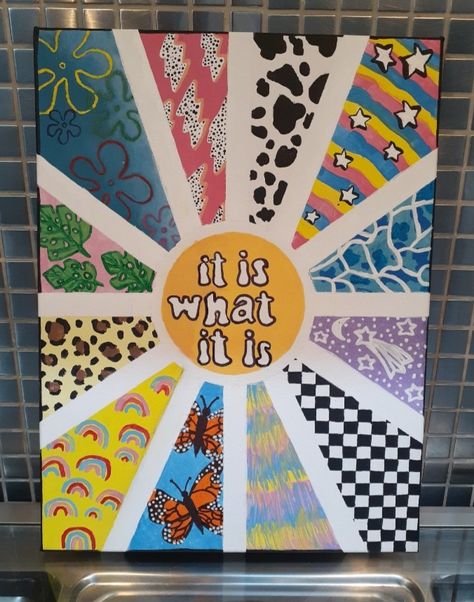 Inspired by Megan Weller Megan Weller, Vinyl Art Paint, Trippy Painting, Hippie Painting, Graph Paper Art, Simple Canvas Paintings, Cute Canvas Paintings, Easy Canvas Art, Canvas Drawings