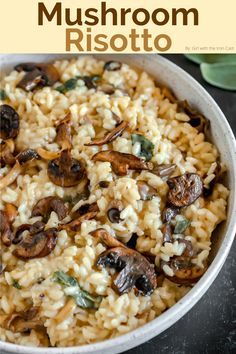 Mushroom Sage Risotto, Sage Risotto Recipes, Rissoto Recipes Easy Mushroom, Risotto Recipes Mushroom, Risotto Dinner, Creamy Mushroom Risotto, Sage Risotto, Brown Butter Sage, Risotto Recipes Easy