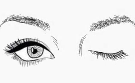 I have photoshopped this tattoo idea myself. I wanted something to represent my Goldenhare Syndrome of my left eye that has resulted in my left eye being closed most of the time. Pair Of Eyes Tattoo, How To Draw A Winking Eye, Left Eye Drawing, Tattoo Ideas Sketches, Dope Drawings, Eye Tattoo Ideas, Artsy Drawings, Winking Eye, Homemade Eye Cream