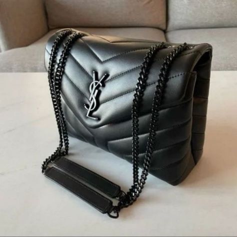 YSL LOULOU SMALL IN MATELASSé “Y” Black Ysl Loulou Bag, Sac Yves Saint Laurent, Ysl Purse, Saint Laurent Purse, Bottega Veneta Pouch, Purse Outfit, Dior Saddle, Popular Handbags, Trends For 2024