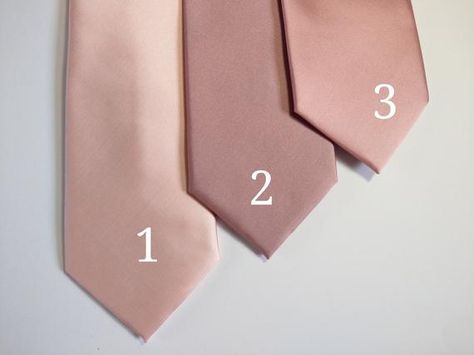 Blush Pink Quartz Mauve Light Rose neck tie with pocket square | Etsy Pink Groomsmen, Blush Pink Ties, Blush Tie, Suits Groom, Dusty Pink Weddings, Pocket Square Size, Groomsmen Ties, Dusty Rose Wedding, Pink Bow Tie