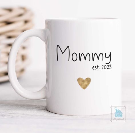 Plain White Mugs, High Risk Pregnancy, New Mommy, First Mothers Day Gifts, Mommy Gift, Mommy To Be, Baby Cups, Mom To Be, First Mothers Day