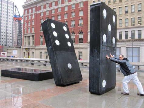 Visit Philadelphia, Philadelphia Art, Domino Art, Sidewalk Art, Parc D'attraction, Roadside Attractions, Art Appreciation, Game Pieces, Outdoor Art