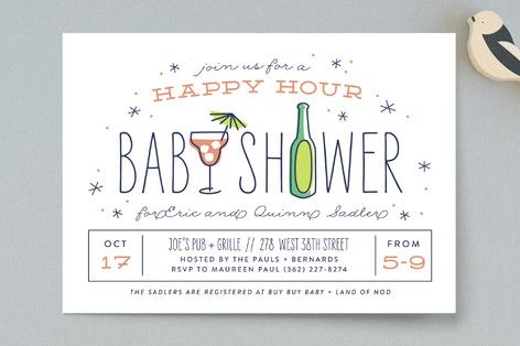 Coed Baby Shower Themes, Work Baby Showers, Office Baby Showers, Couples Baby Shower Invitations, Unique Baby Shower Invites, Orange Baby Shower, Baby Shower Invitations Design, Summer Bridal Showers, Couples Baby Showers