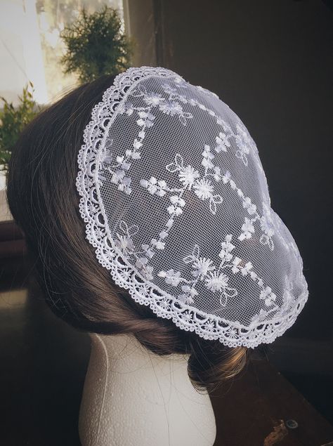 Mennonite Veils Head Coverings, Christian Head Covering, Clothing Closet, Grace Christian, Head Coverings, Hair Reference, Clothes Closet, Women's Hair, Head Covering