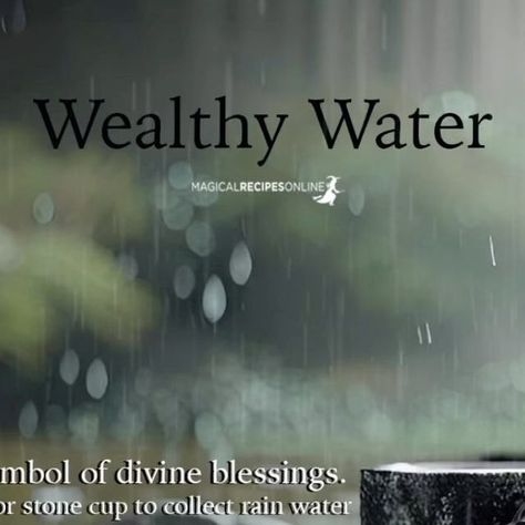 Magical Recipes Online on Instagram: "Welcome Prosperity with Wealthy Water 💧 bless yourself and your house ✨🌙 https://www.magicalrecipesonline.com/2017/10/7-simple-magic-tricks-prosperity.html #prosperity #magicalrecipesonline #witches #witchcraft #rainwater #rainspell #rainmagic" Rain Spell, Wicca Herbs, Magical Recipes, Simple Magic, Easy Magic Tricks, Rain Water Collection, Magic Tricks, Online Food, Herbs