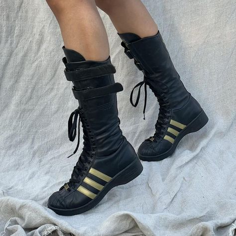 Adidas missy Elliot knee high boxing boots 

Size EU... - Depop Missy Elliot, Boxing Boots, Dream Fashion, High Boots, Knee High Boots, Boxing, Knee High, Lookbook, Adidas