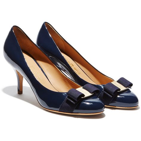 Salvatore Ferragamo Carla Pump ($595) ❤ liked on Polyvore featuring shoes, pumps, oxford blue, blue pumps, salvatore ferragamo, blue shoes, bow shoes and salvatore ferragamo pumps Luxury Things, Salvatore Ferragamo Pumps, Ferragamo Pumps, Round Toe Pumps, Latest Shoe Trends, Blue Pumps, Slingback Shoes, Ferragamo Shoes, Retro Shoes