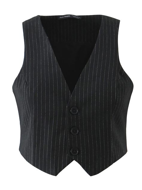 PRICES MAY VARY. Outshell 100% Polyester; Lining 100% Polyester Imported Button closure Machine Wash 【FABRIC】: Muke Oneplus black vintage racerback vest for women is made up of slight-stretch fabric. The ladies striped v neck uniform waistcoat is lightweight, very comfortable to wear in business occasions. 【DESIGN】: This womens professional vest is classic and elegant. The racerback vest is designed with strips and button down closure, which gives you a vintage and elegant look. 【OCCASIONS】: You Black Waistcoat, Thrift Inspo, Corset Vest, Vest For Women, Suit Waistcoat, Vest Designs, Tailored Shorts, Office Attire, Black Vintage