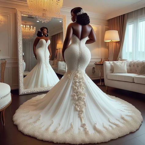 Nanice Weddings | Wedding dresses in Accra | 😩🤩 Enveloped in pure, ethereal beauty #bridalmagic💕🥰❤️ 😍To custom any of these designs, contact our team of able fashion designers and… | Instagram Long White Wedding Dress, Pnina Tornai, Stylish Wedding Dresses, Dream Wedding Ideas Dresses, Winter Wedding Dress, Nigerian Wedding, African Wedding, Jolie Photo, Stylish Wedding