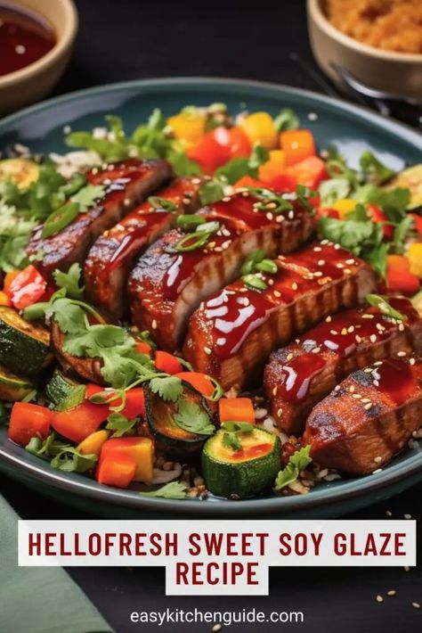 Sweet Soy Glaze Recipe Hello Fresh, Hello Fresh Sweet Soy Glaze, Sweet Soy Glaze Recipe, Soy Glaze Recipe, Sweet Soy Glaze, Hello Fresh Box, Carnivore Ideas, Apartment Meals, Soy Glaze