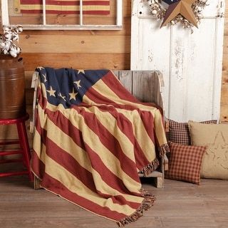 Cabin Style Decor, Country Window Treatments, Primitive Americana Decor, Old Glory Flag, Seasonal Pillows, Americana Home, Primitive Americana, Vhc Brands, Patriotic Fashion