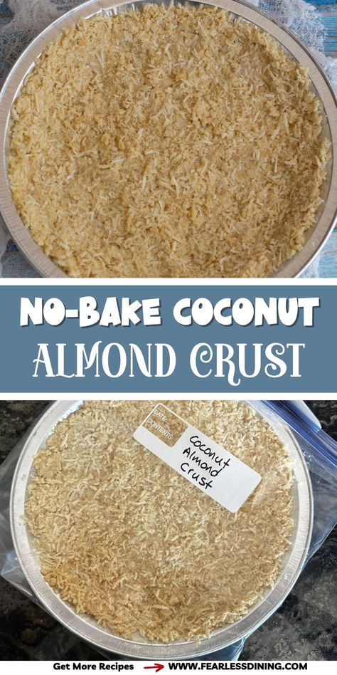 This gluten free coconut almond pie crust is a delectable blend of toasted coconut flakes and finely ground almonds. The flavors combine beautifully to form the perfect crust to make a variety of tasty pies. If you need a pie crust made with almond flour, this is a great no-bake pie or tart crust to make. Martha Stewart Pie Crust, Almond Pie Crust, Gluten Free Tart Crust, Coconut Pie Crust, Almond Flour Pie Crust, Berry Pie Recipe, Gluten Free Apple Pie, Almond Pie, Pie Crust Recipe Easy