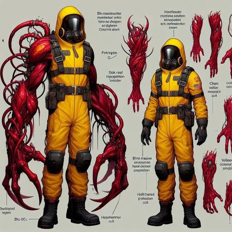 Virus Character Design, Mutant Oc Art, Prototype Concept Art, Mutant Character Design, Mutant Oc, Prototype 2, Super Powers Art, Monster Concept Art, Space Suit