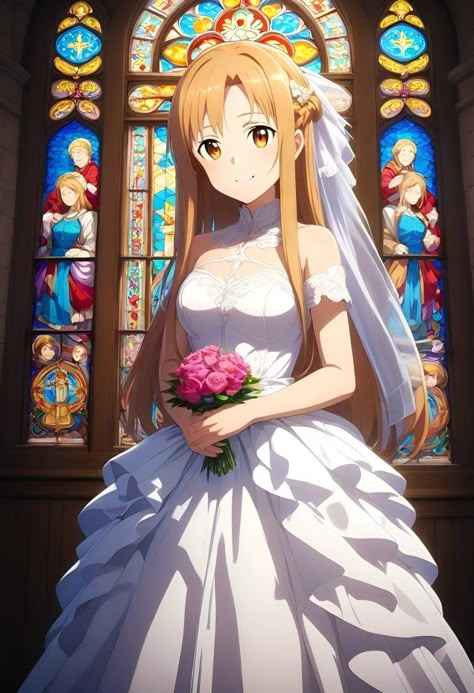 #Anime📌 Sao Fanart, Anime Trailer, Sao Characters, Kono Suba, Top 10 Anime, Asuna Sao, Kirito X Asuna, Anime Wedding, Asuna Yuuki