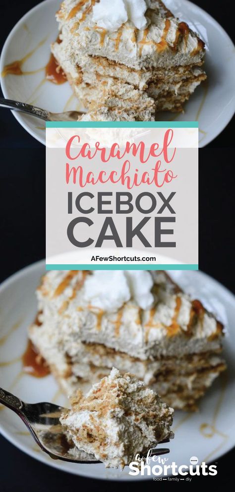 Fabulous Desserts, Icebox Cake Recipes, Baked Caramel, Layered Dessert, Cookie Cookbook, Thrifty Thursday, Layered Desserts, Caramel Topping, Caramel Macchiato