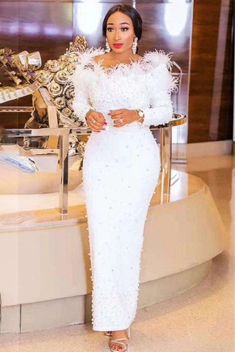 Off Shoulder Feather Pearl Bodycon Maxi Dresses Bride Dress White, Long Bandage Dress, Lace Styles, Short Sleeve Bodycon Dress, Bodycon Maxi Dresses, Mother Of The Bride Dress, Online Dress Shopping, Formal Evening Dresses, White Maxi Dresses