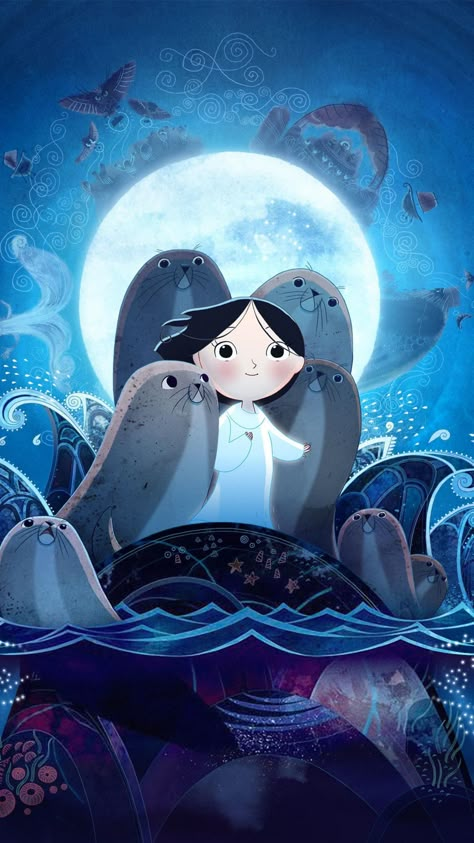 Song Of The Sea Wallpapers - Wallpaper Cave Song Of The Sea, Moon And Stars, The Sea, Moon, Wallpapers, Stars, Water, Blue