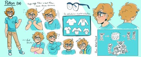 For the person that asked and everyone else, here are reference sheets for the main four! That was more work than expected...... A Lesson In Practicality Sanders Sides, Patton X Logan, Patton Sanders, Tomas Sanders, Logan Sanders, Sanders Sides, Thomas Sanders, Sander Sides, Sanders