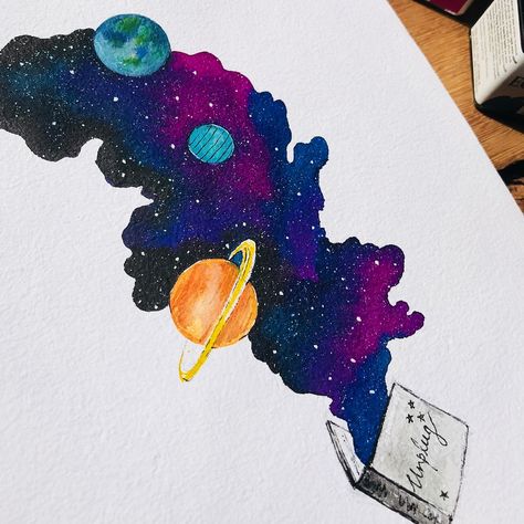 Glaxay Drawing, Astronomy Art Painting, Astronomy Art Drawing, Galaxy Drawing Ideas, Galaxy Planet Painting, Galaxy Drawing Easy, Galaxy Art Drawing, Space Art Ideas, Galaxy Painting Ideas